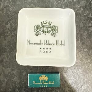 Mecenate Palace Hotel Vintage Ash Tray & Matchbox Roma Italy